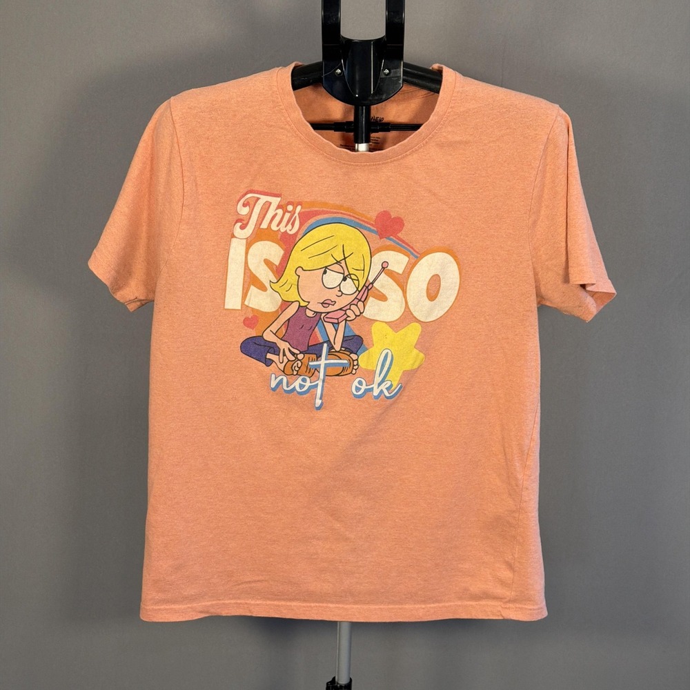 Disney Lizzie McGuire Shirt Womens Large Pink This Is So Not Ok Graphic